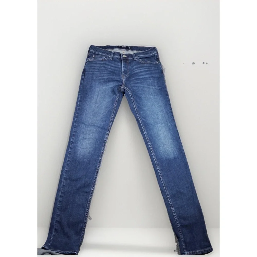 Hollister Epic Flex Skinny Jeans‎ Mens 31x36 Dark Wash Blue Denim Stretch Slim